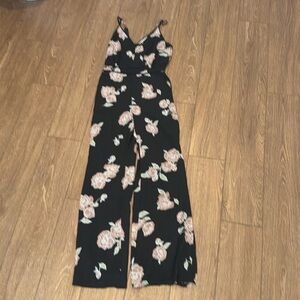Cupcakes & Cashmere Black Floral Jumpsuit